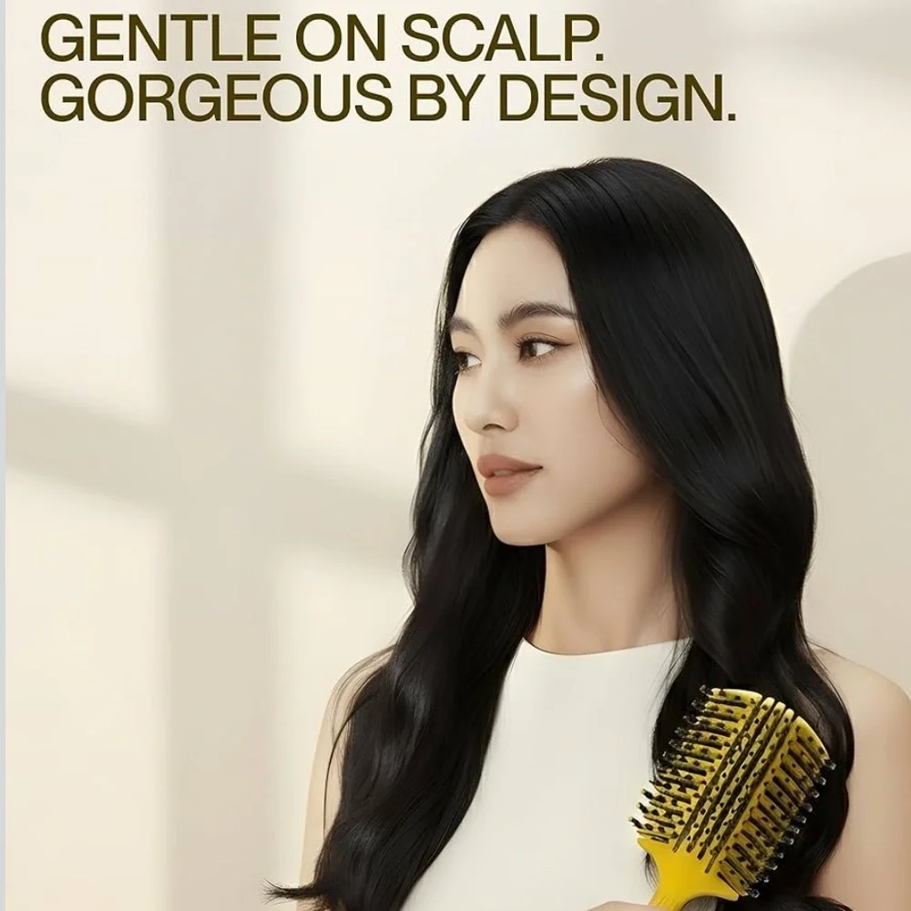 Cocco Yellow Aura Vent Boar Bristle Hair Brush
